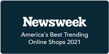 A Newsweek badge for America's Best Trending Online Shops