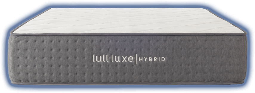 An isolated picture of the Lull Luxe Hybrid Mattress.