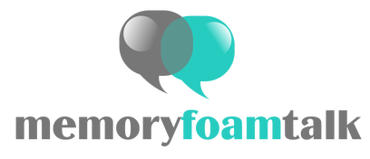 The memory foam talk logo.