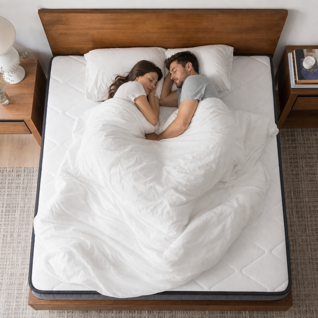 Couple sleeping comfortably on Lull Original Premium Mattress