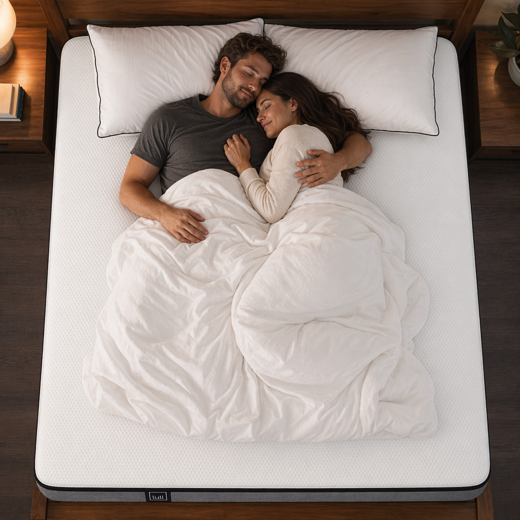 Couple sleeping on Lull mattress